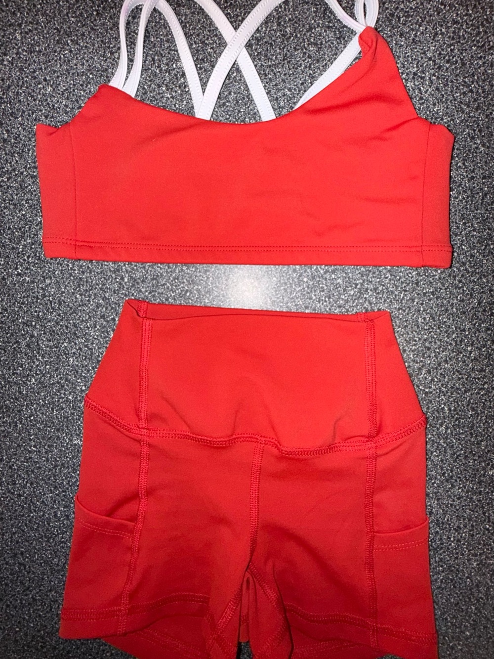 Five Dancewear 2 Piece Red Dance Set Size Youth Medium **see below**